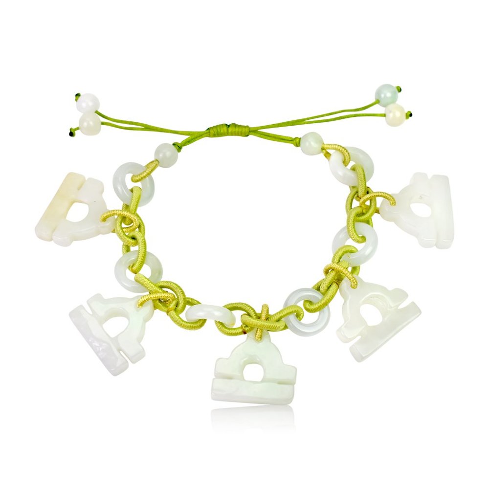 Libra Astrology Handmade Jade Bracelet